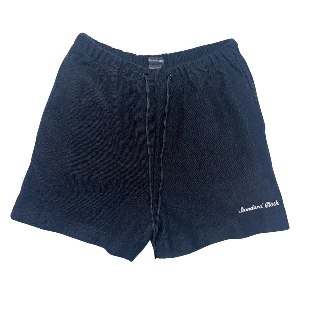 Standard Cloth Shorts Medium Mens Black Sweat Terry Thermal Athletic Training